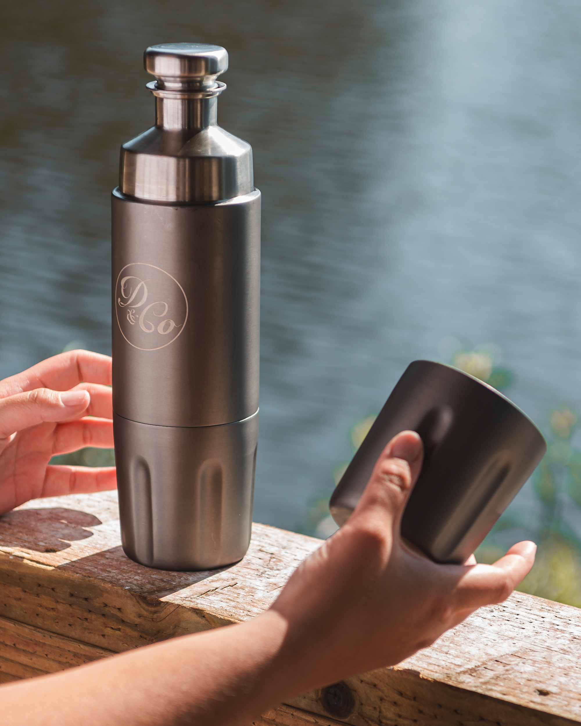 High Camp 750ml Flask and Tumblers – Death & Co Market