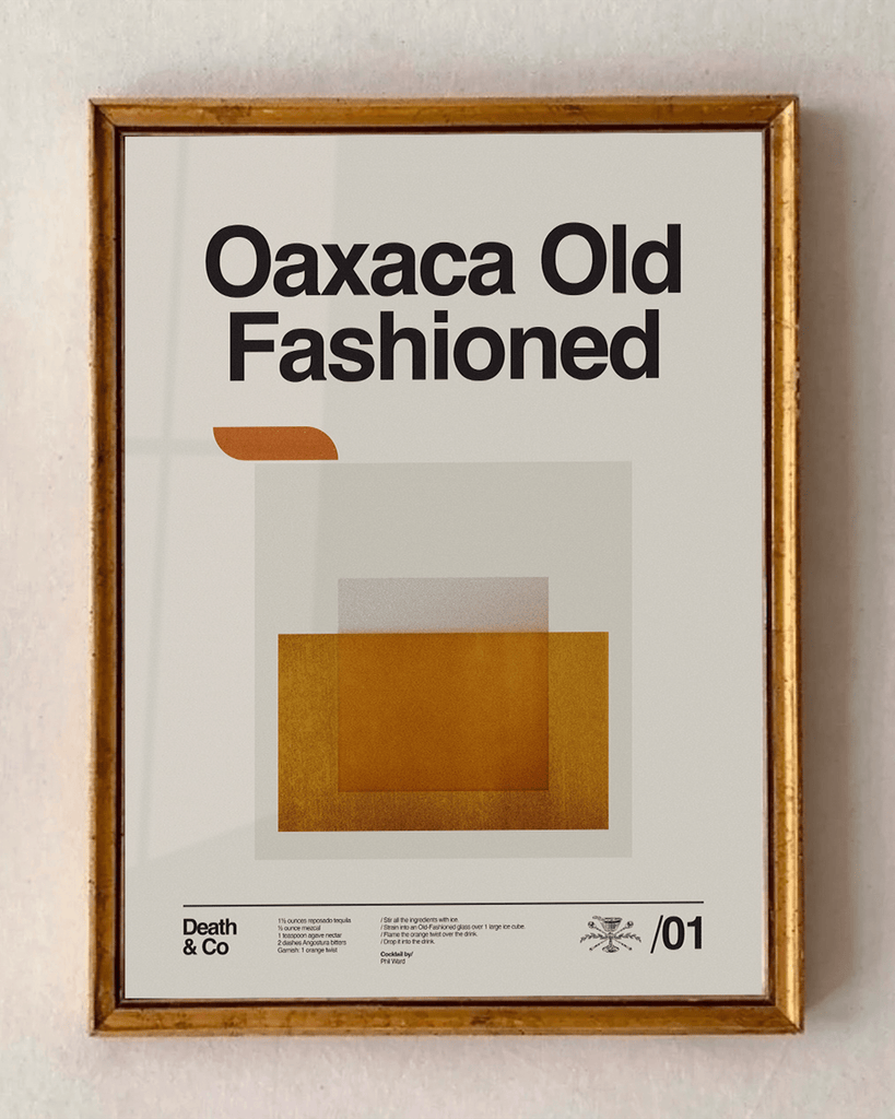 WALL ART Death & Co x Sandgrain Studio Oaxaca Old-Fashioned Poster